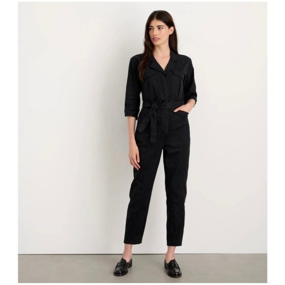 Alex Mill Expedition Jumpsuit Utility Belted Long Sleeve Black Small